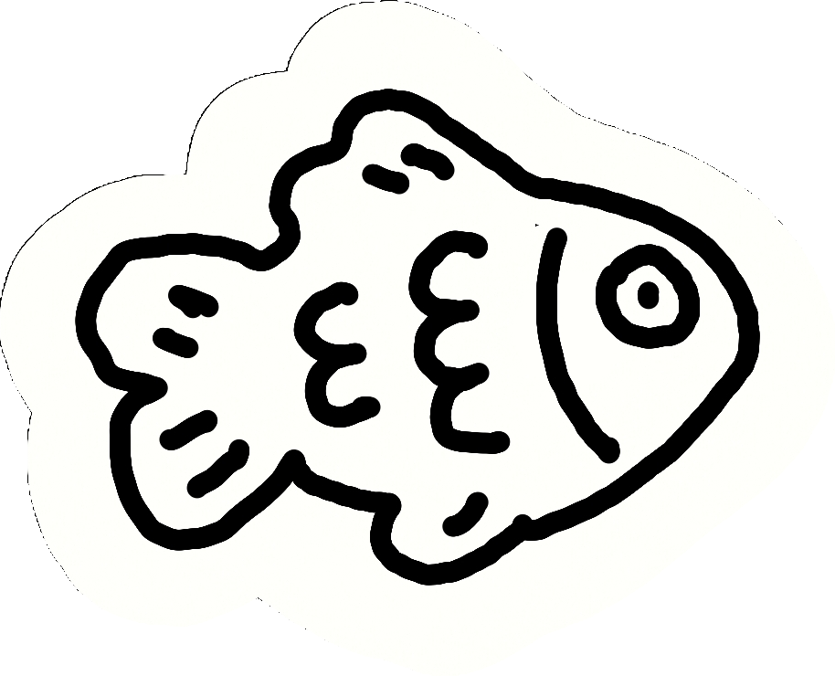 A hand drawn fish for my Pisces star sign